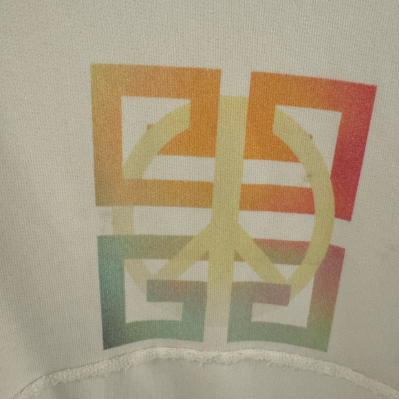 Givenchy Women's White Cotton 4G Printed Drawstring hoodie - Picture 5 of 11